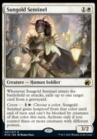 Sungold Sentinel (Promo Pack) [Innistrad: Midnight Hunt Promos] | Dumpster Cat Games