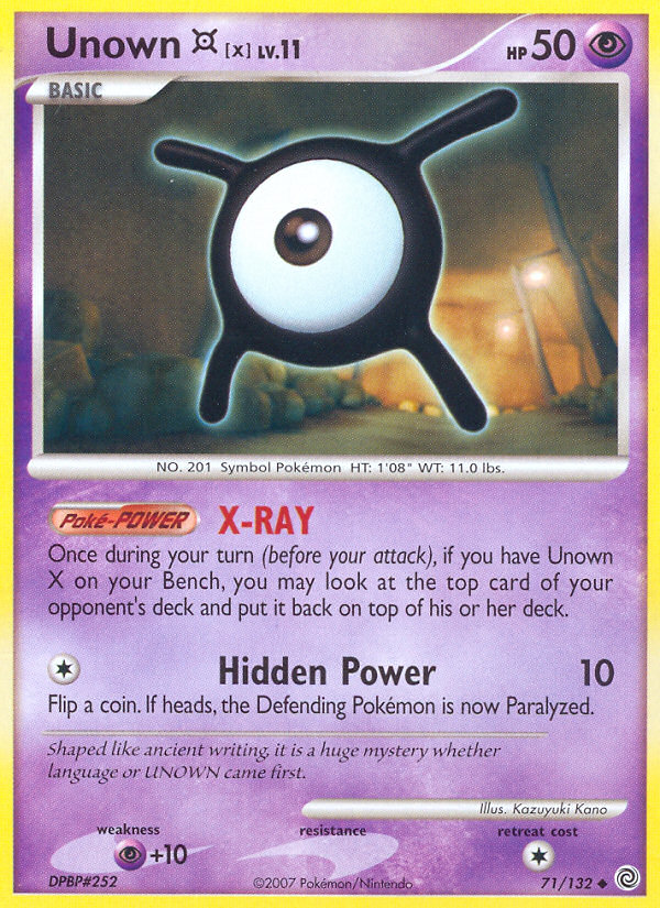 Unown X (71/132) [Diamond & Pearl: Secret Wonders] | Dumpster Cat Games