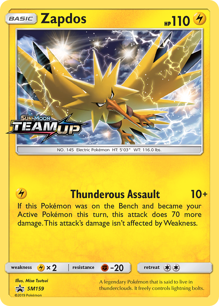 Zapdos (SM159) [Sun & Moon: Black Star Promos] | Dumpster Cat Games