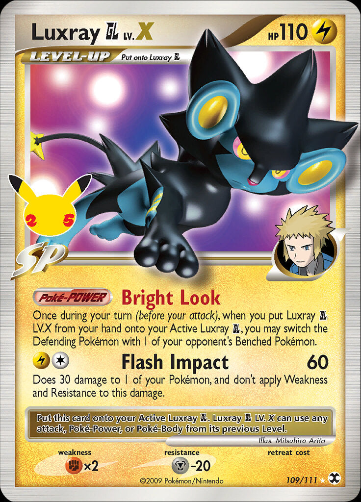 Luxray GL LV.X (109/111) [Celebrations: 25th Anniversary - Classic Collection] | Dumpster Cat Games