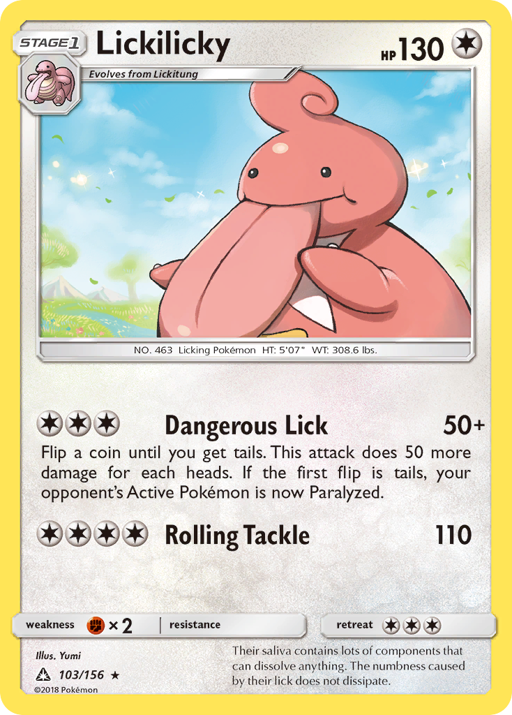 Lickilicky (103/156) [Sun & Moon: Ultra Prism] | Dumpster Cat Games