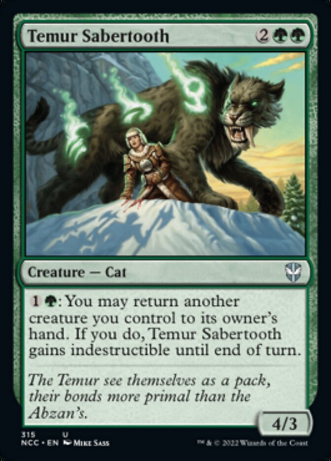 Temur Sabertooth [Streets of New Capenna Commander] | Dumpster Cat Games