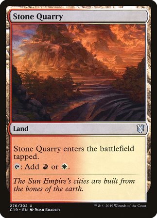 Stone Quarry [Commander 2019] | Dumpster Cat Games