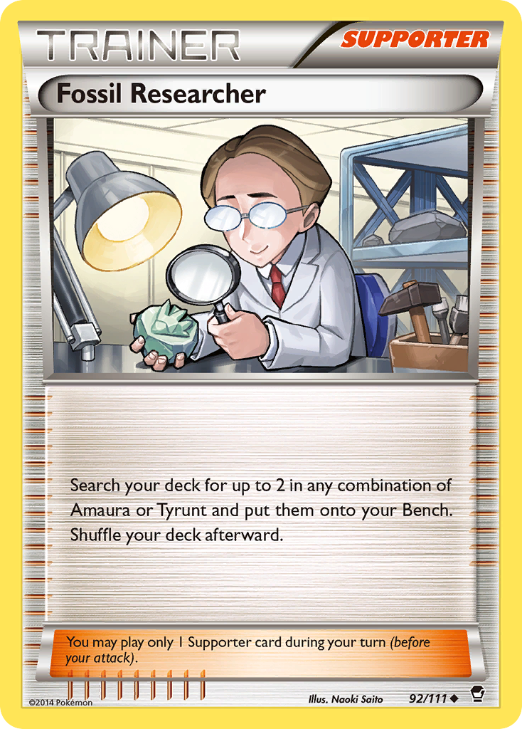 Fossil Researcher (92/111) [XY: Furious Fists] | Dumpster Cat Games