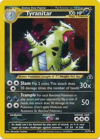 Tyranitar (12/75) [Neo Discovery Unlimited] | Dumpster Cat Games