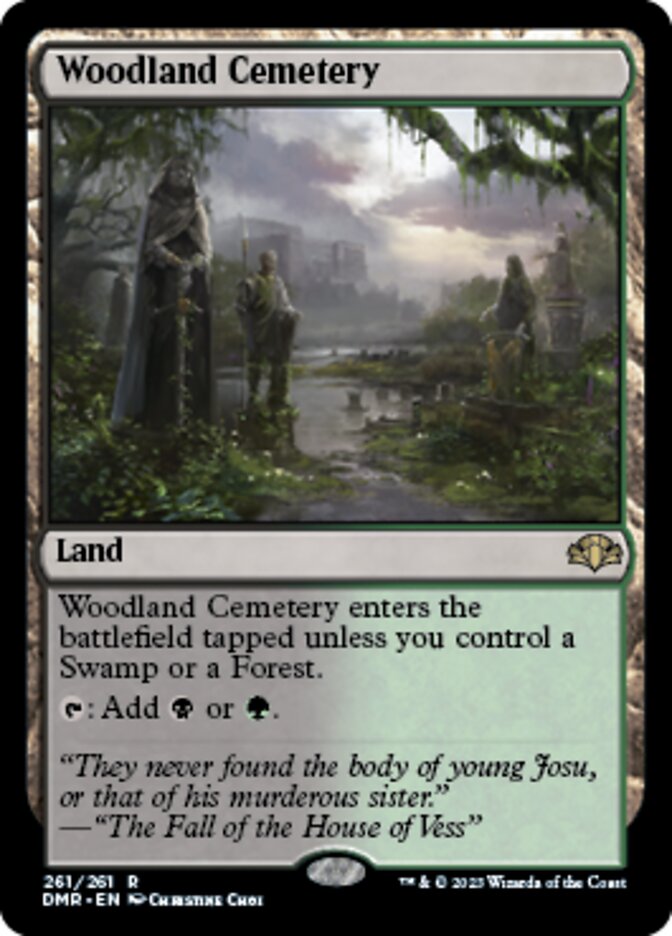 Woodland Cemetery [Dominaria Remastered] | Dumpster Cat Games