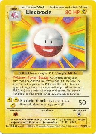 Electrode (21/102) [Base Set Unlimited] | Dumpster Cat Games