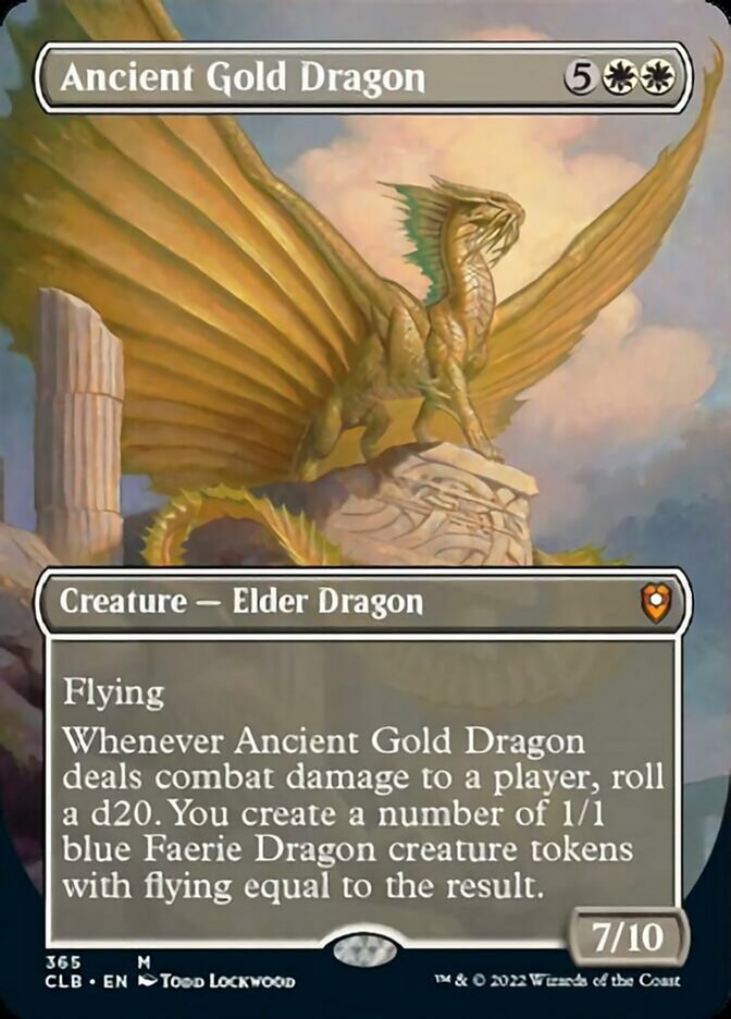 Ancient Gold Dragon (Borderless Alternate Art) [Commander Legends: Battle for Baldur's Gate] | Dumpster Cat Games