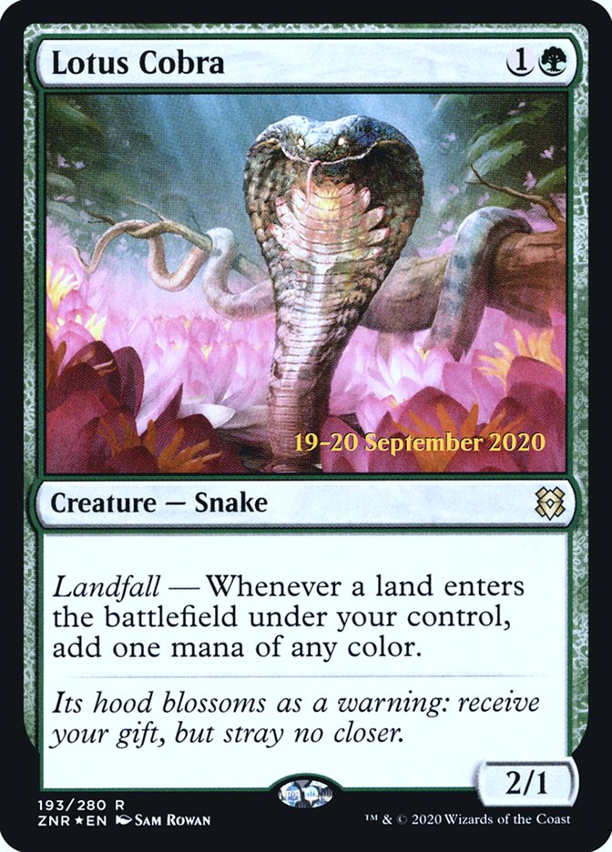 Lotus Cobra  [Zendikar Rising Prerelease Promos] | Dumpster Cat Games