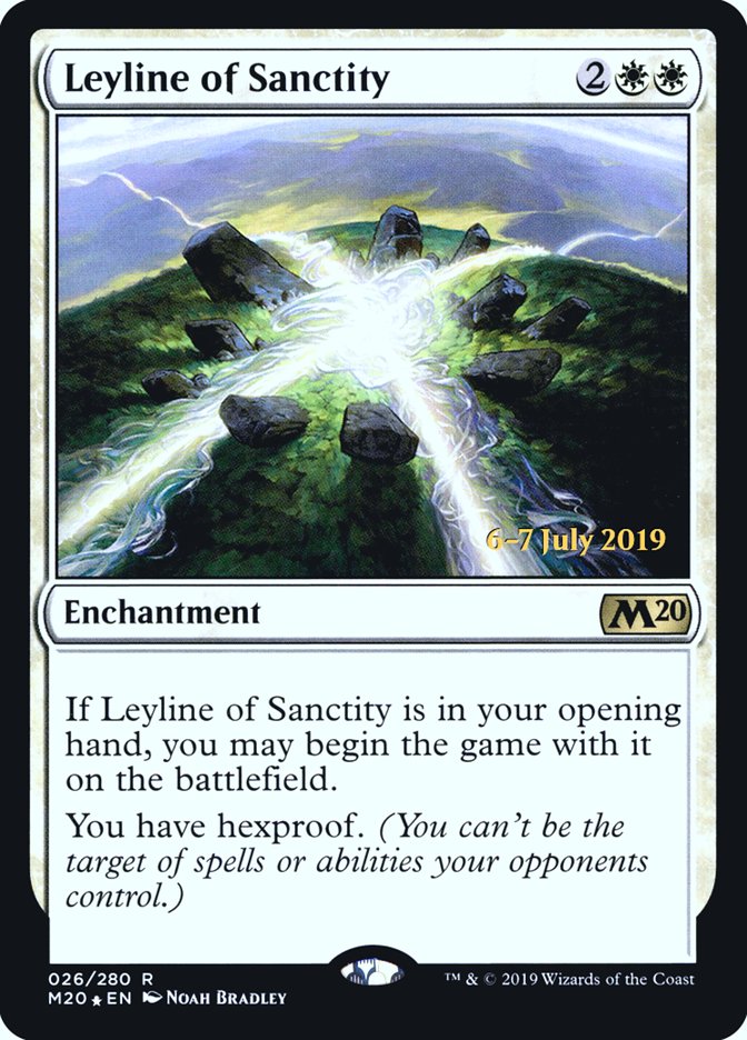 Leyline of Sanctity  [Core Set 2020 Prerelease Promos] | Dumpster Cat Games