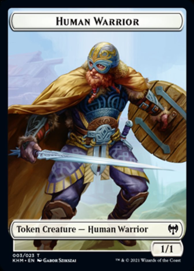 Human Warrior Token [Kaldheim] | Dumpster Cat Games