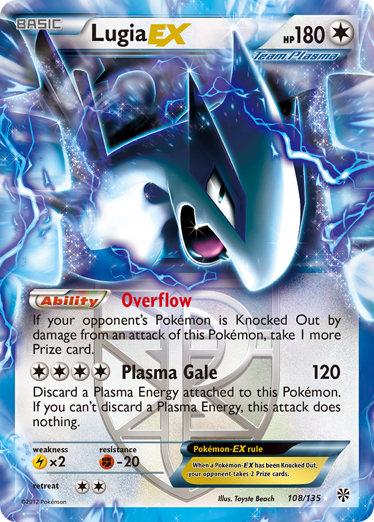 Lugia EX (108/135) [Black & White: Plasma Storm] | Dumpster Cat Games