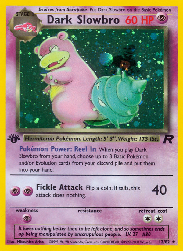 Dark Slowbro (12/82) [Team Rocket 1st Edition] | Dumpster Cat Games