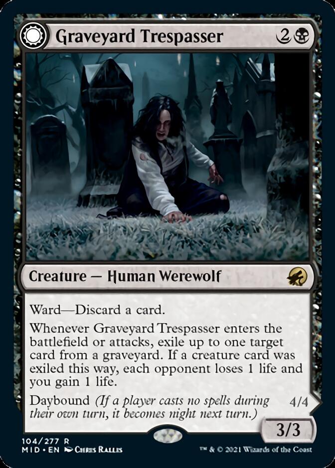 Graveyard Trespasser // Graveyard Glutton [Innistrad: Midnight Hunt] | Dumpster Cat Games