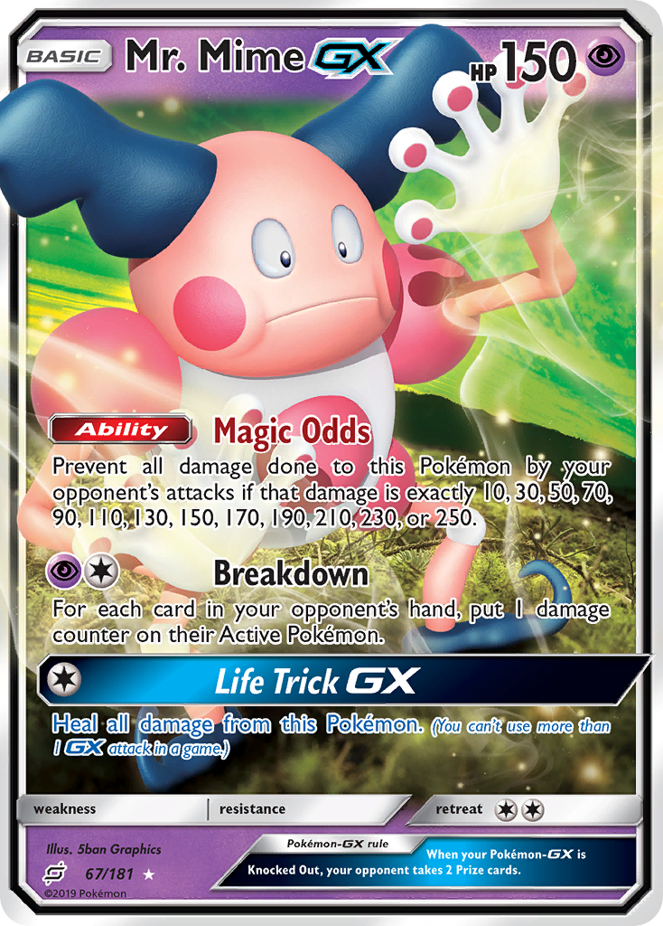 Mr. Mime GX (67/181) [Sun & Moon: Team Up] | Dumpster Cat Games