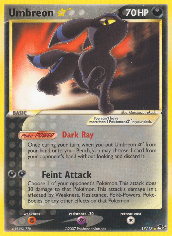 Umbreon Star (17/17) [POP Series 5] | Dumpster Cat Games