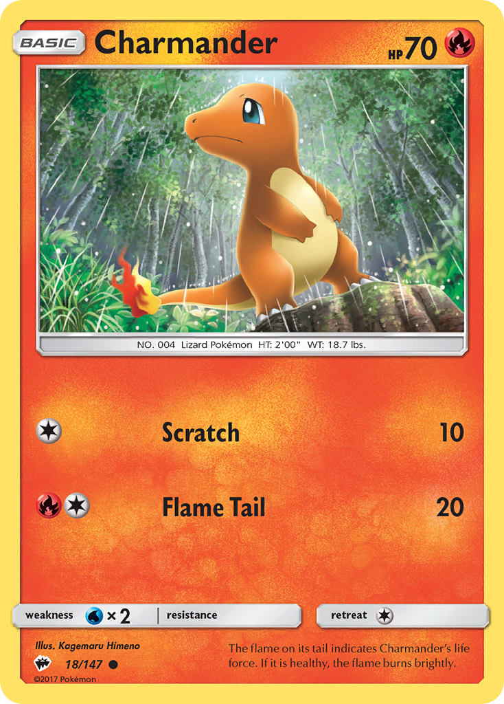 Charmander (18/147) [Sun & Moon: Burning Shadows] | Dumpster Cat Games