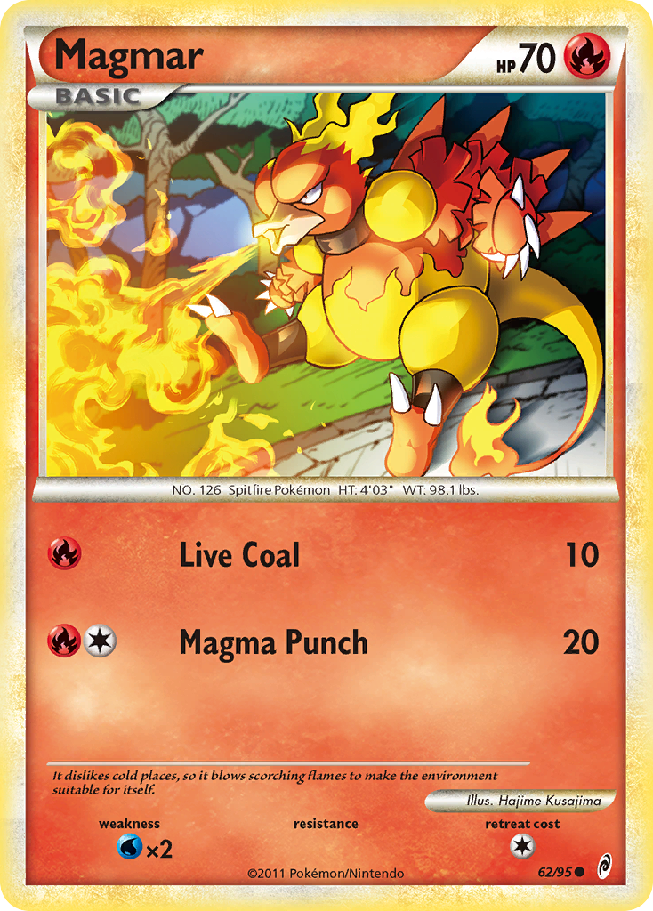 Magmar (62/95) [HeartGold & SoulSilver: Call of Legends] | Dumpster Cat Games