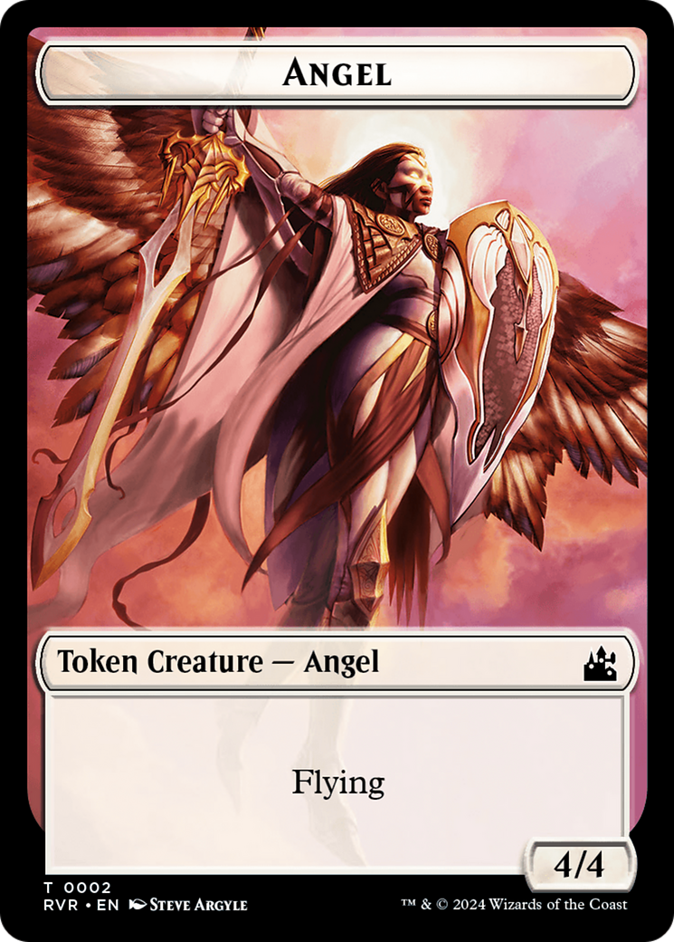 Angel Token (0002) [Ravnica Remastered Tokens] | Dumpster Cat Games