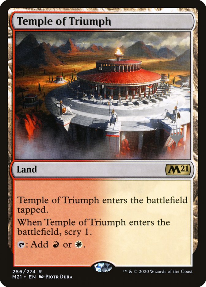 Temple of Triumph (Promo Pack) [Core Set 2021 Promos] | Dumpster Cat Games