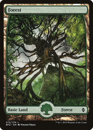 Forest (273) - Full Art [Battle for Zendikar] | Dumpster Cat Games