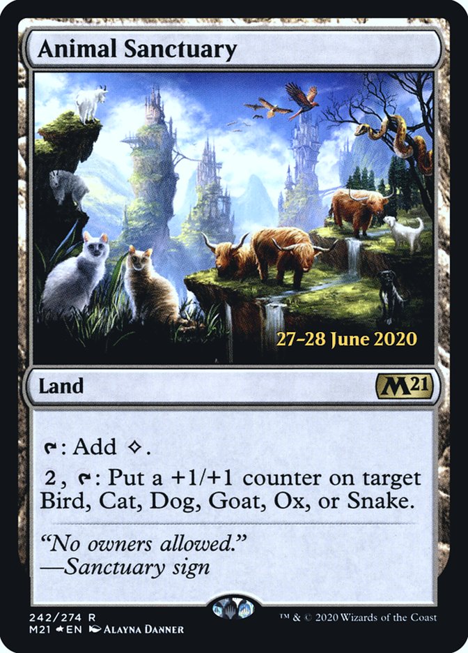 Animal Sanctuary  [Core Set 2021 Prerelease Promos] | Dumpster Cat Games