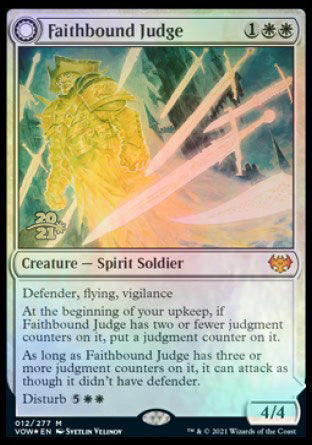 Faithbound Judge // Sinner's Judgment [Innistrad: Crimson Vow Prerelease Promos] | Dumpster Cat Games