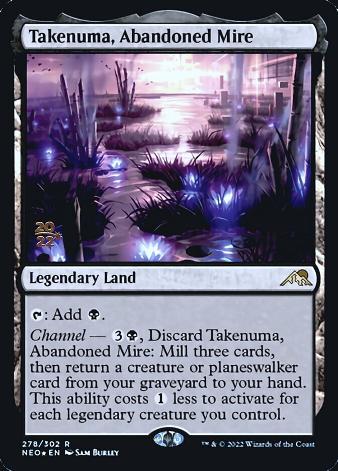 Takenuma, Abandoned Mire [Kamigawa: Neon Dynasty Prerelease Promos] | Dumpster Cat Games