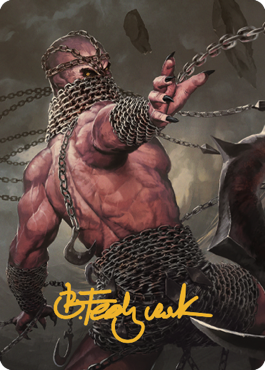 Chain Devil Art Card (Gold-Stamped Signature) [Commander Legends: Battle for Baldur's Gate Art Series] | Dumpster Cat Games