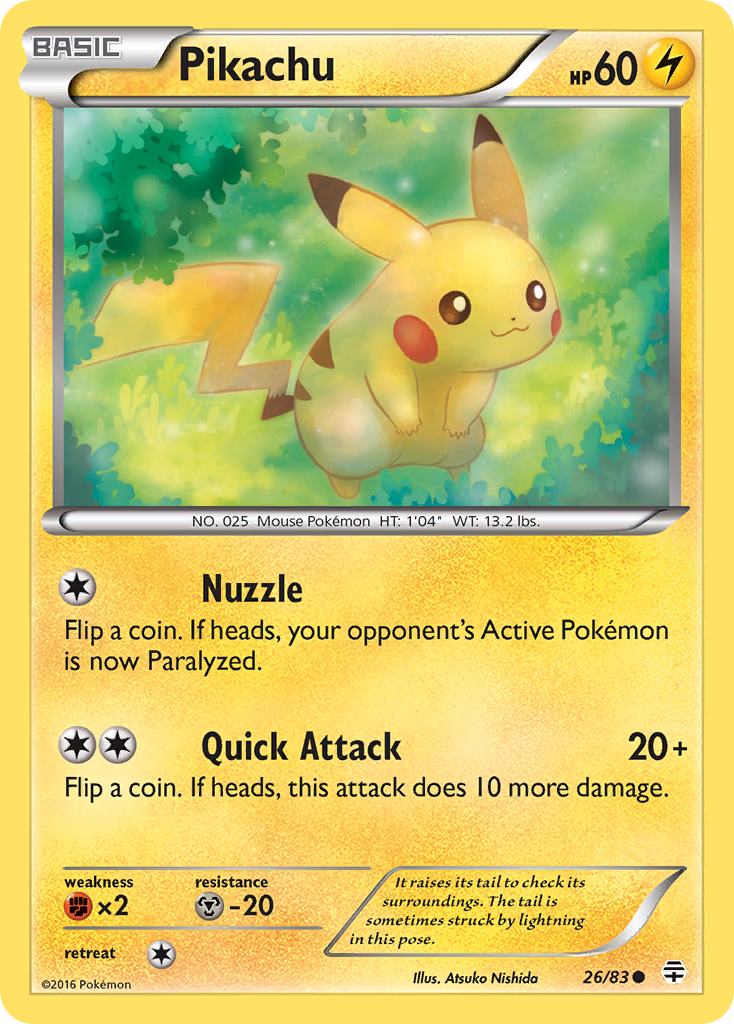 Pikachu (26/83) [XY: Generations] | Dumpster Cat Games