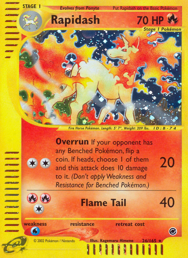 Rapidash (26/165) [Expedition: Base Set] | Dumpster Cat Games