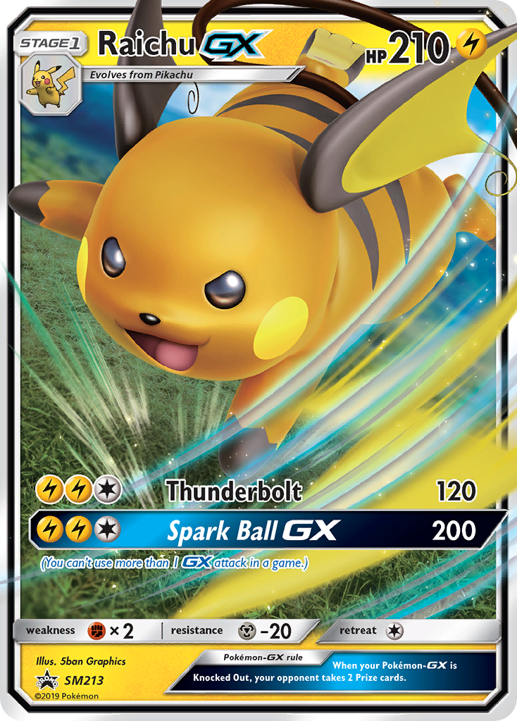 Raichu GX (SM213) [Sun & Moon: Black Star Promos] | Dumpster Cat Games