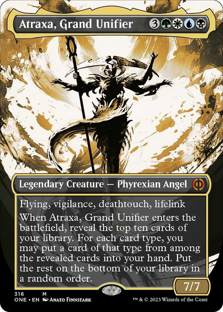 Atraxa, Grand Unifier (Borderless Ichor) [Phyrexia: All Will Be One] | Dumpster Cat Games