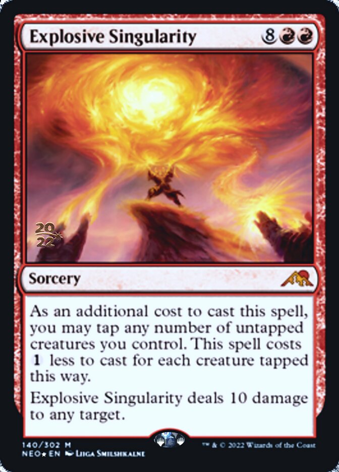 Explosive Singularity [Kamigawa: Neon Dynasty Prerelease Promos] | Dumpster Cat Games