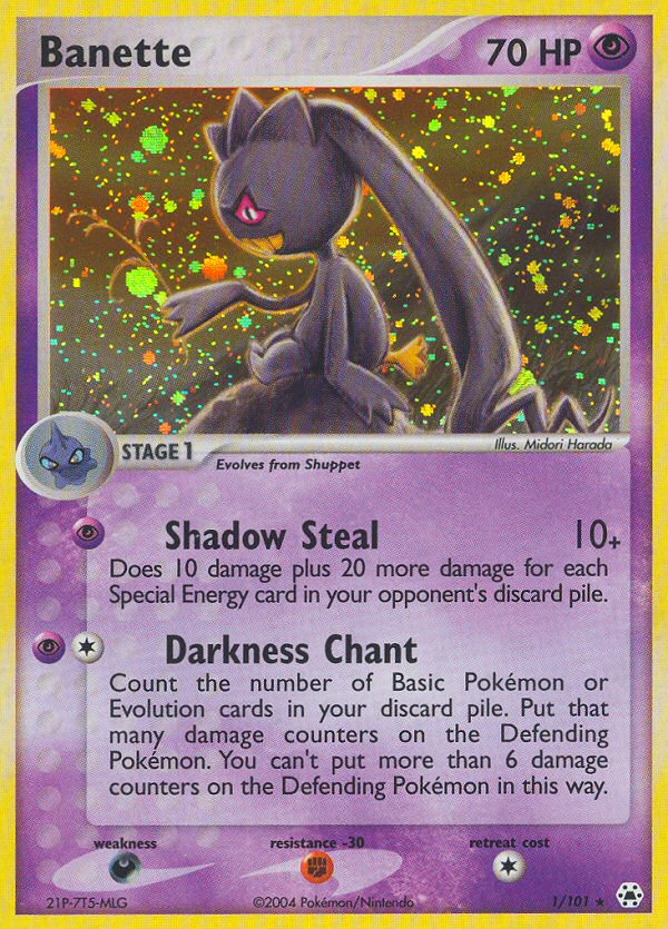 Banette (1/101) [EX: Hidden Legends] | Dumpster Cat Games