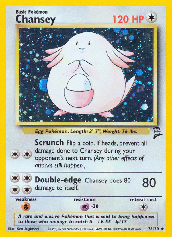 Chansey (3/130) [Base Set 2] | Dumpster Cat Games