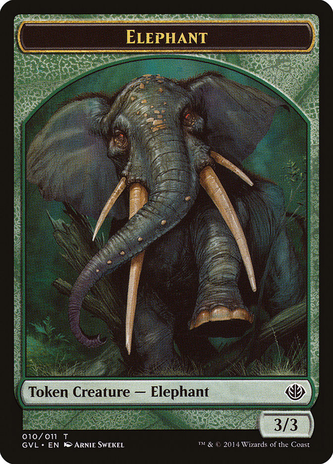 Elephant Token (Garruk vs. Liliana) [Duel Decks Anthology Tokens] | Dumpster Cat Games