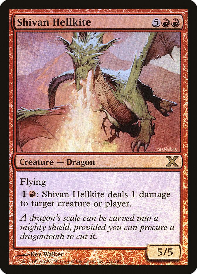 Shivan Hellkite (Premium Foil) [Tenth Edition] | Dumpster Cat Games