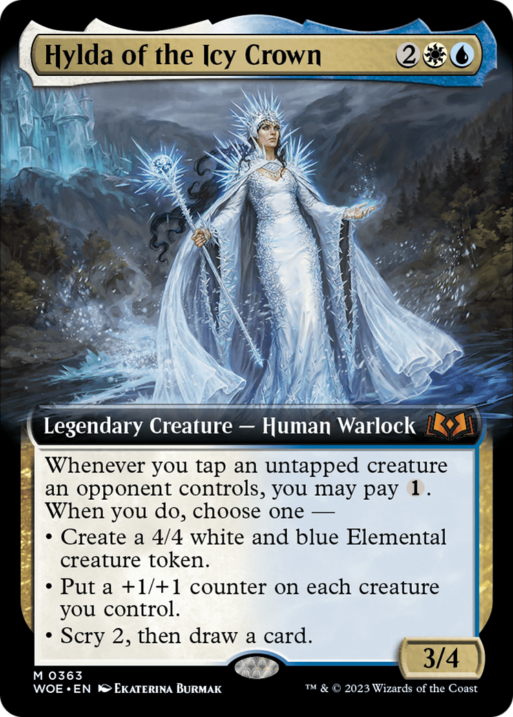 Hylda of the Icy Crown (Extended Art) [Wilds of Eldraine] | Dumpster Cat Games