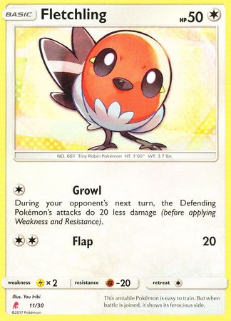 Fletchling (11/30) [Sun & Moon: Trainer Kit - Lycanroc] | Dumpster Cat Games