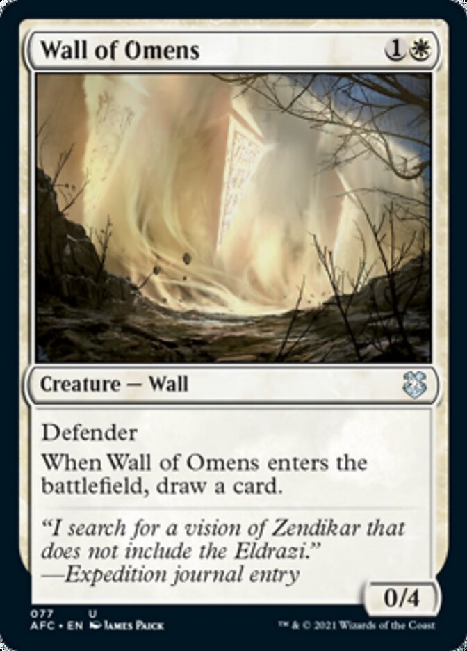 Wall of Omens [Dungeons & Dragons: Adventures in the Forgotten Realms Commander] | Dumpster Cat Games