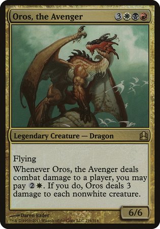 Oros, the Avenger (Oversized) [Commander 2011 Oversized] | Dumpster Cat Games