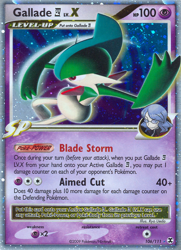 Gallade LV.X (106/111) [Platinum: Rising Rivals] | Dumpster Cat Games