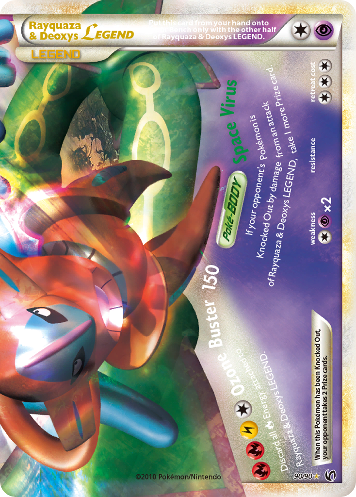 Rayquaza & Deoxys LEGEND (90/90) [HeartGold & SoulSilver: Undaunted] | Dumpster Cat Games