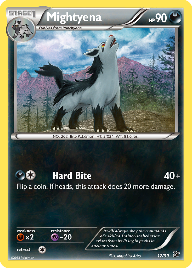 Mightyena (17/39) [XY: Kalos Starter Set] | Dumpster Cat Games