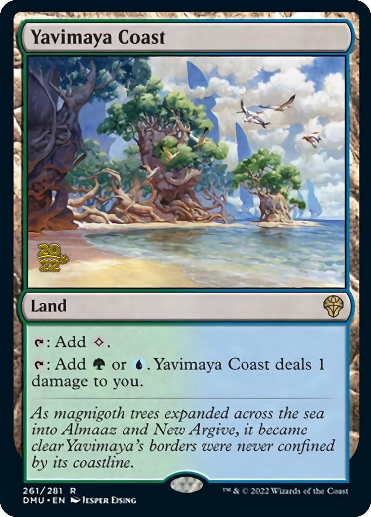 Yavimaya Coast [Dominaria United Prerelease Promos] | Dumpster Cat Games