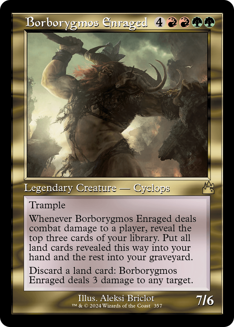 Borborygmos Enraged (Retro Frame) [Ravnica Remastered] | Dumpster Cat Games