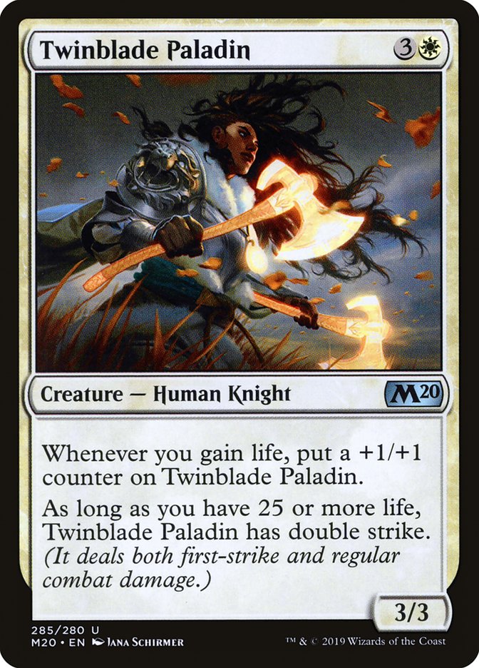 Twinblade Paladin [Core Set 2020] | Dumpster Cat Games