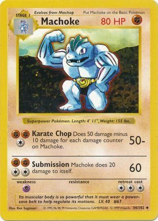 Machoke (34/102) [Base Set Shadowless Unlimited] | Dumpster Cat Games