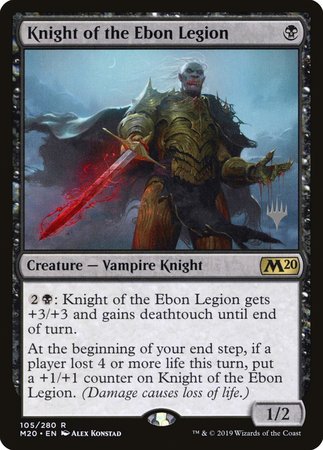 Knight of the Ebon Legion [Core Set 2020 Promos] | Dumpster Cat Games